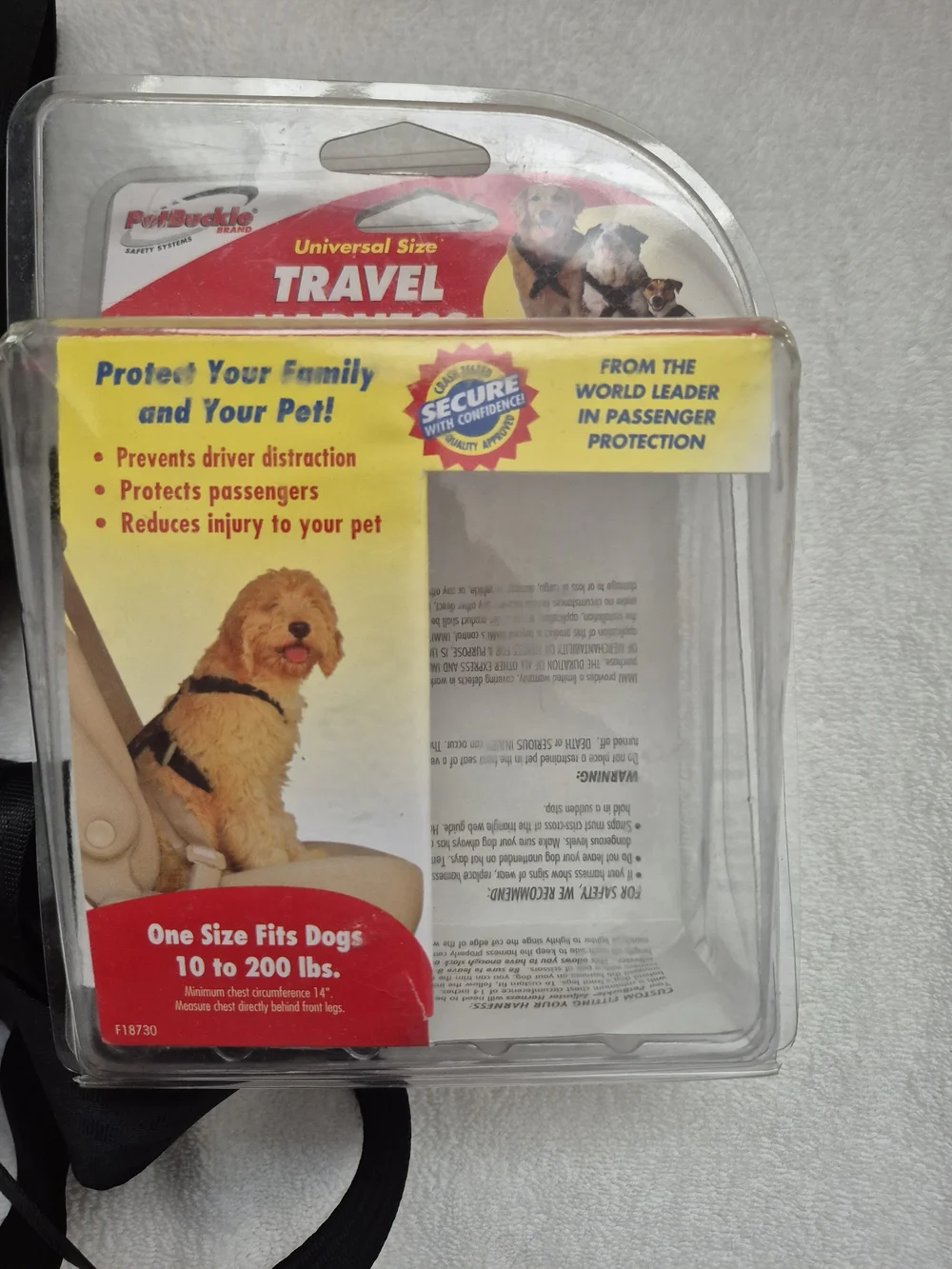 Adjustable Dog Car Safety Travel Harness One Size Fits Up To 200lbs